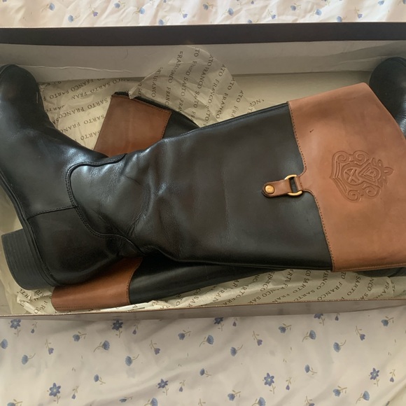 Franco Sarto Leather Riding Boots - Picture 1 of 4